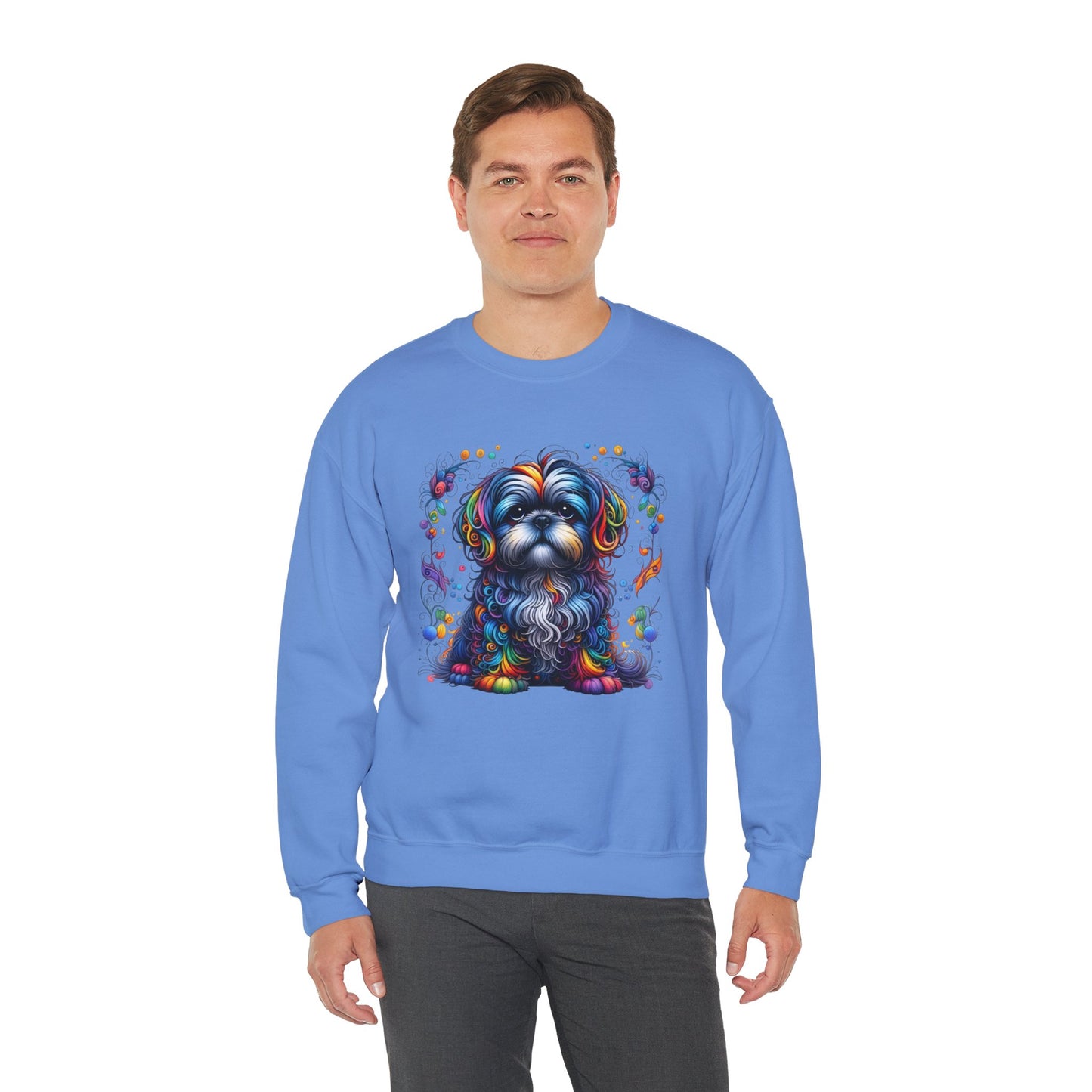 Colorful Shih Tzu Unisex Crewneck Sweatshirt
