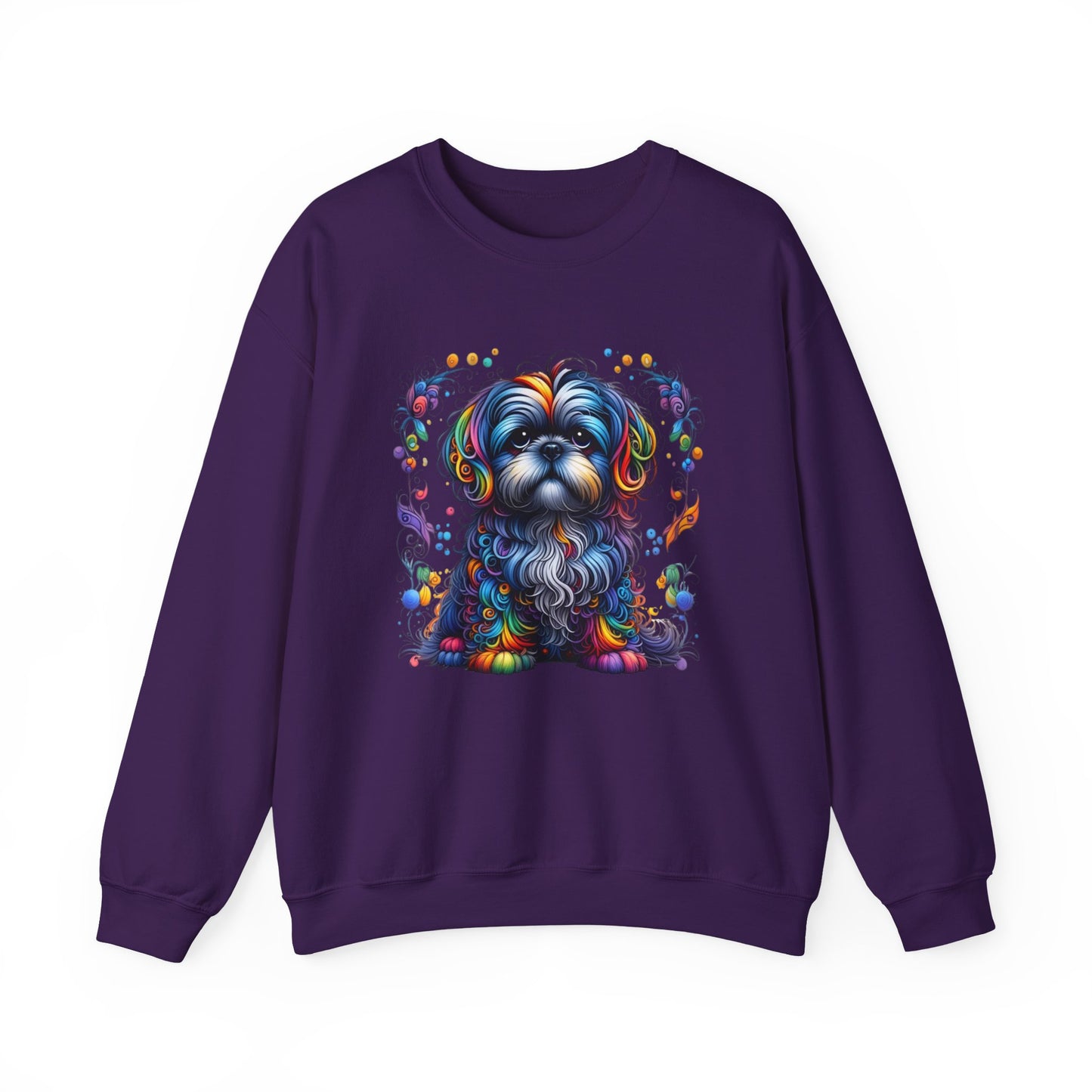 Colorful Shih Tzu Unisex Crewneck Sweatshirt