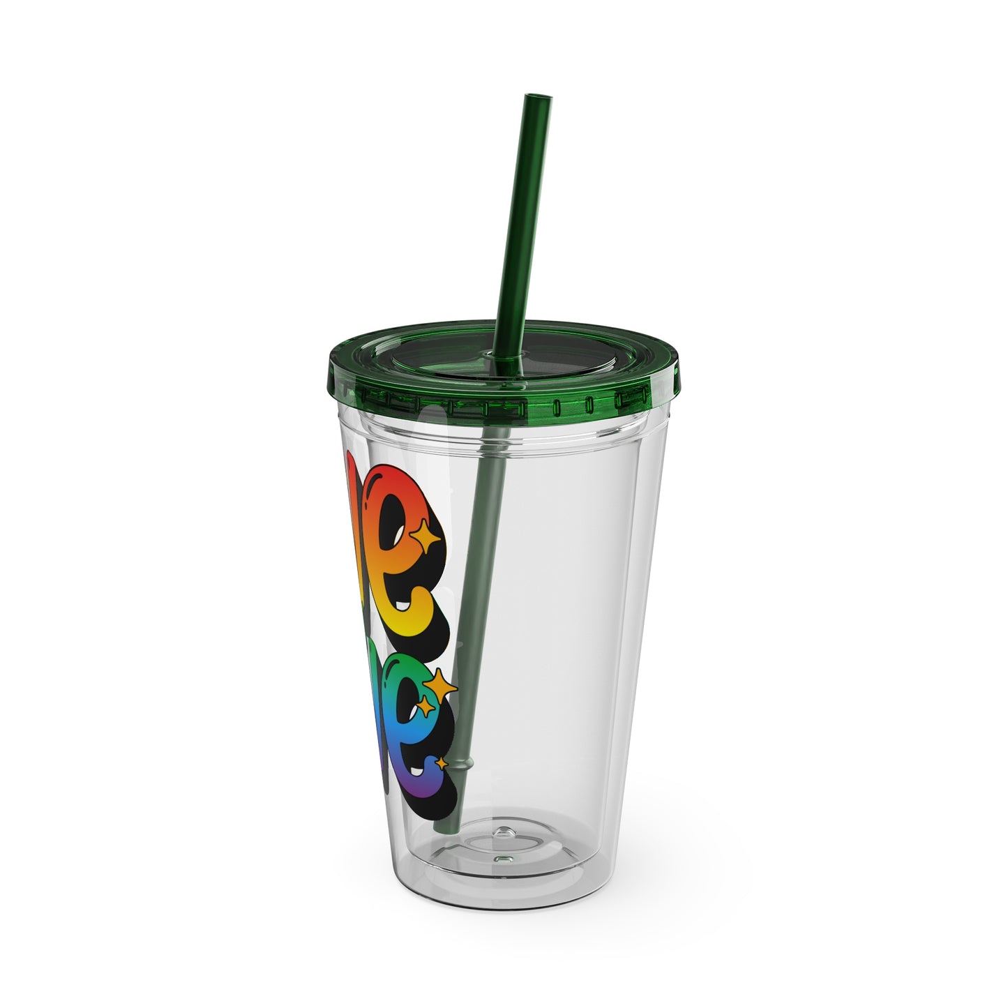 Love is Love Rainbow 16oz. Insulated Tumbler with Straw