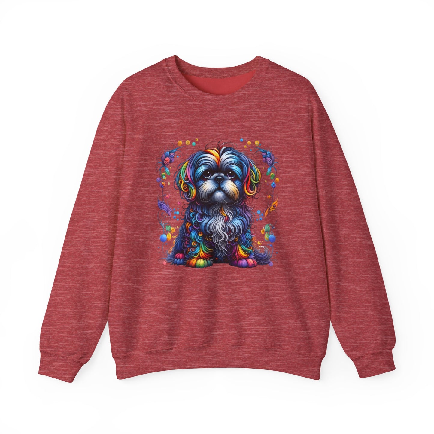 Colorful Shih Tzu Unisex Crewneck Sweatshirt