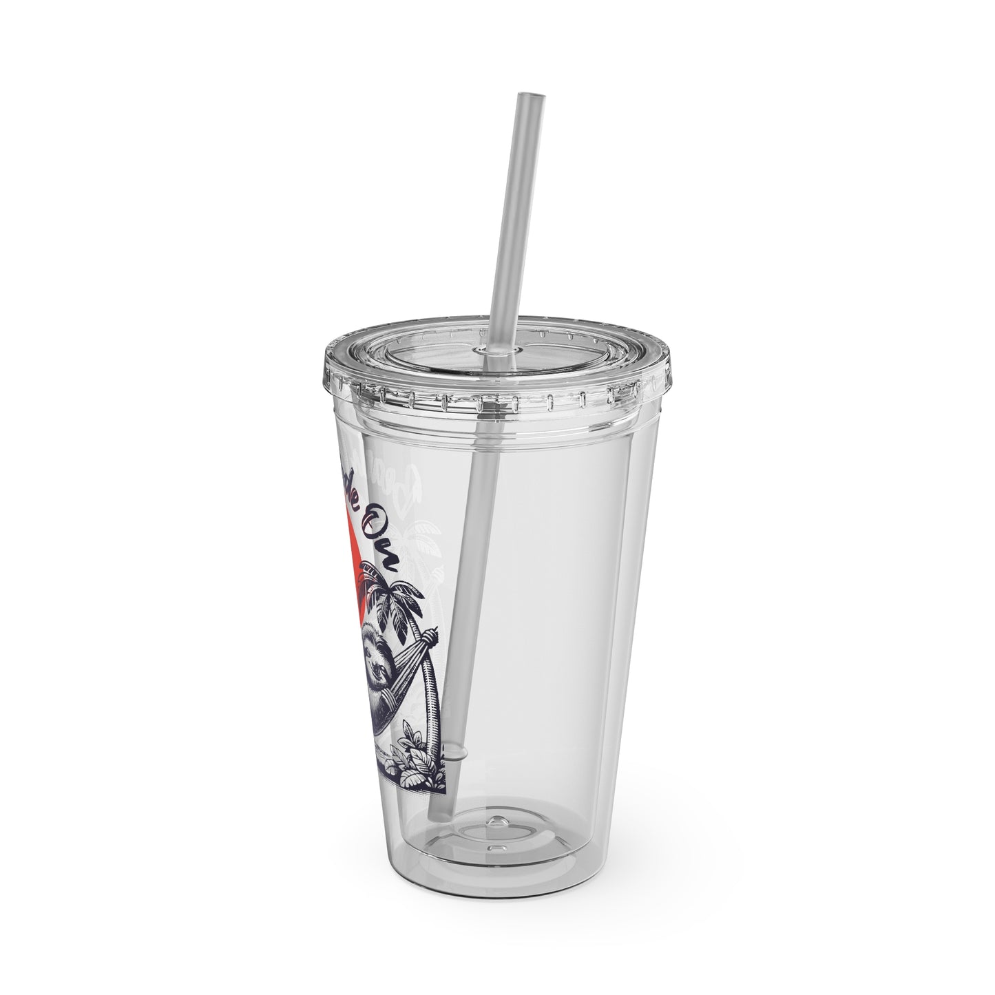 Beach Mode On 16oz Insulated Tumbler with Straw