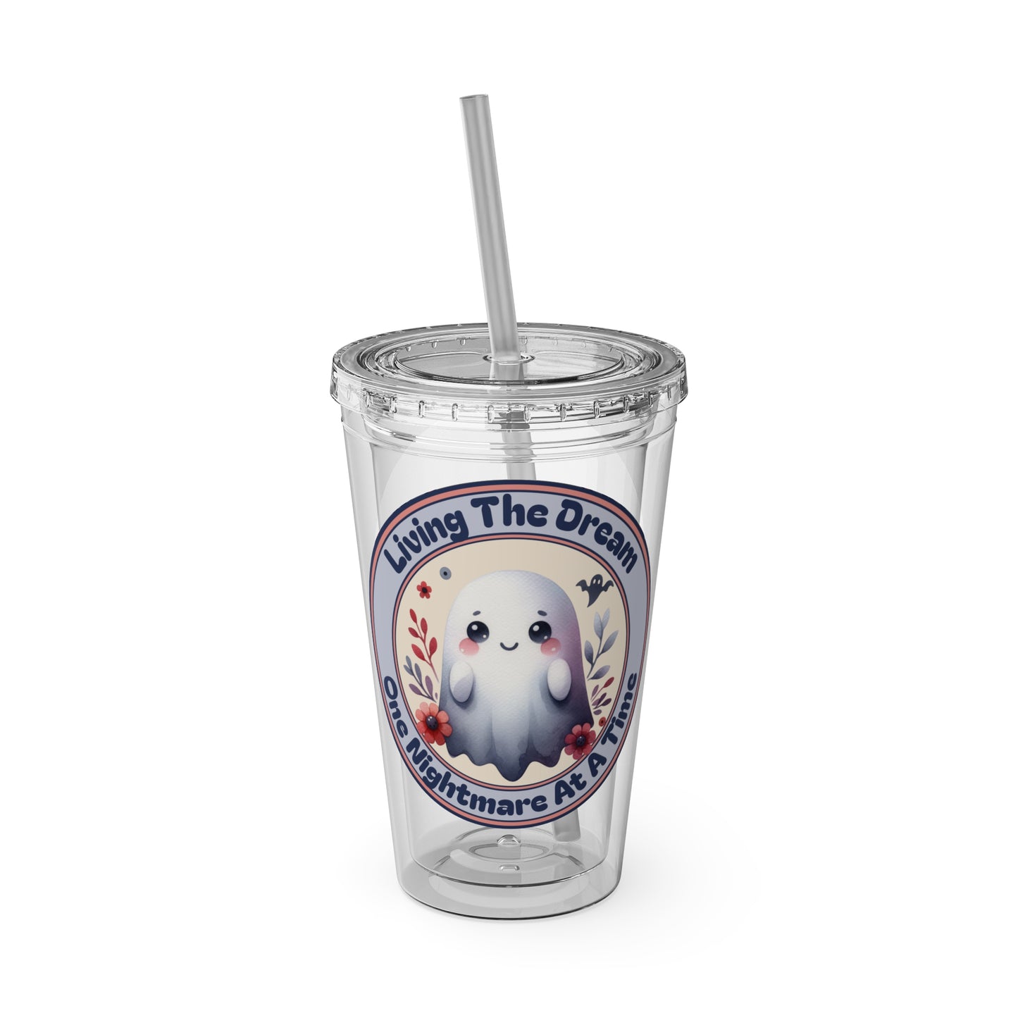Living the Dream 16oz Insulated Tumbler with Straw