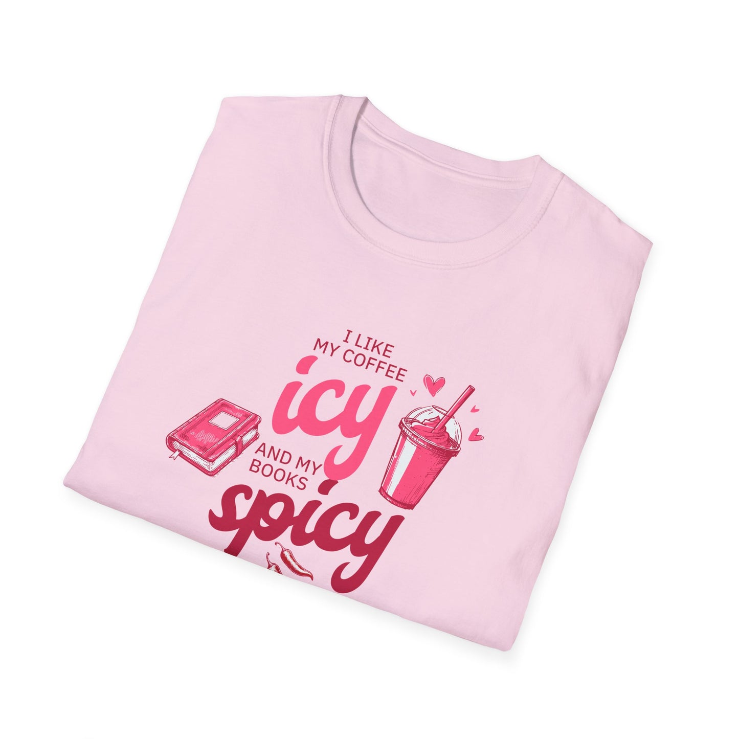 Icy Coffee & Spicy Book Lover Unisex T-Shirt