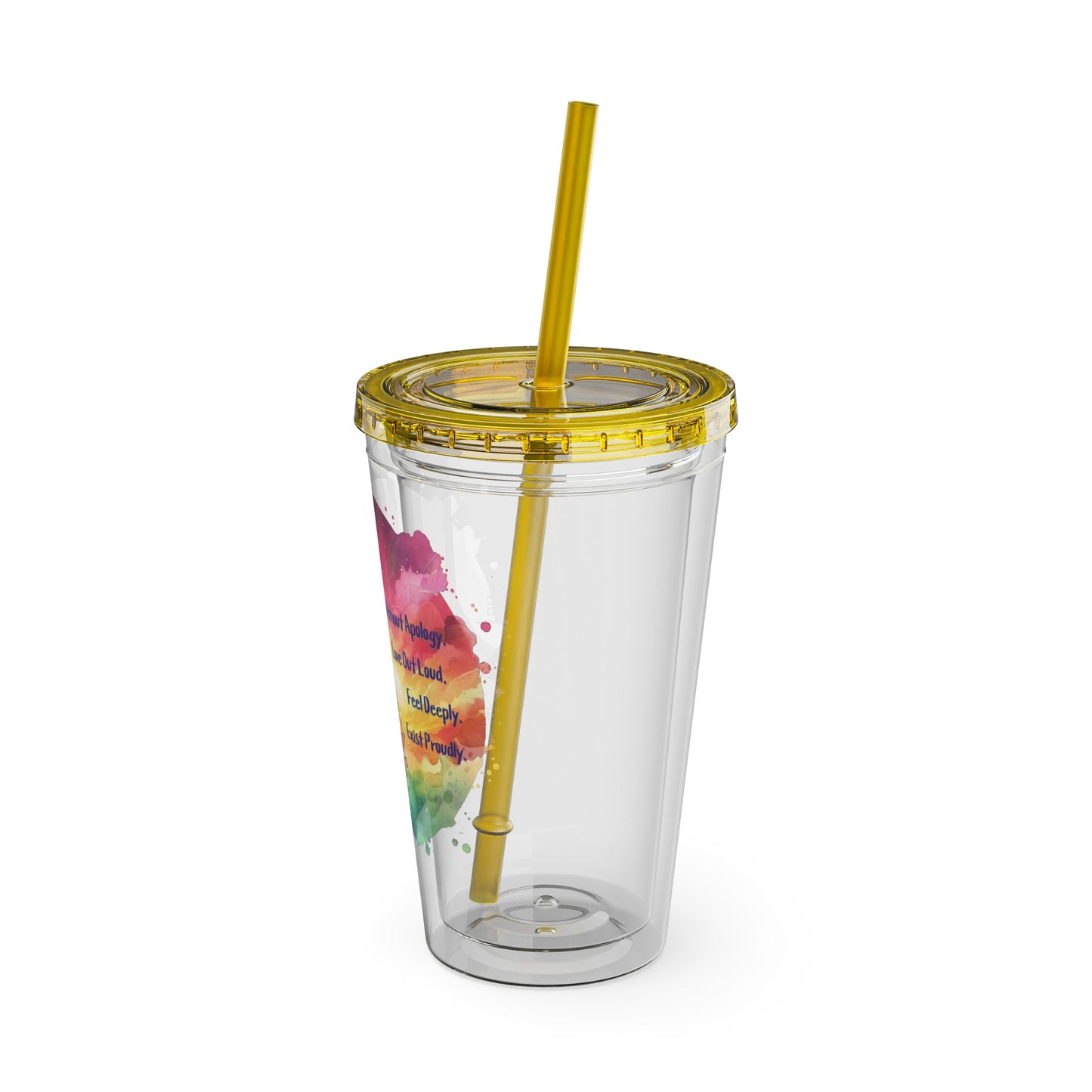 Bloom Without Apology 16oz. Insulated Tumbler with Straw