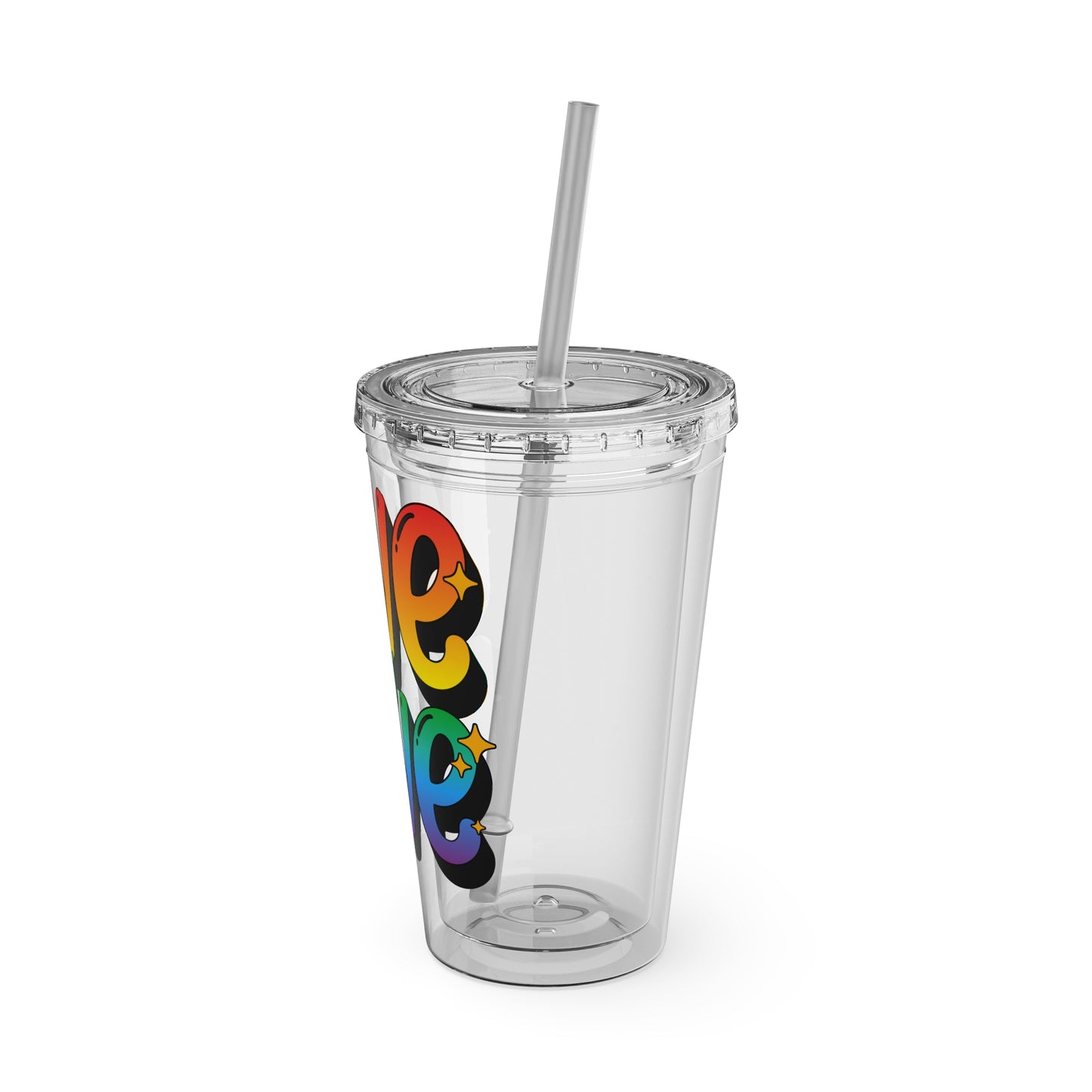 Love is Love Rainbow 16oz. Insulated Tumbler with Straw