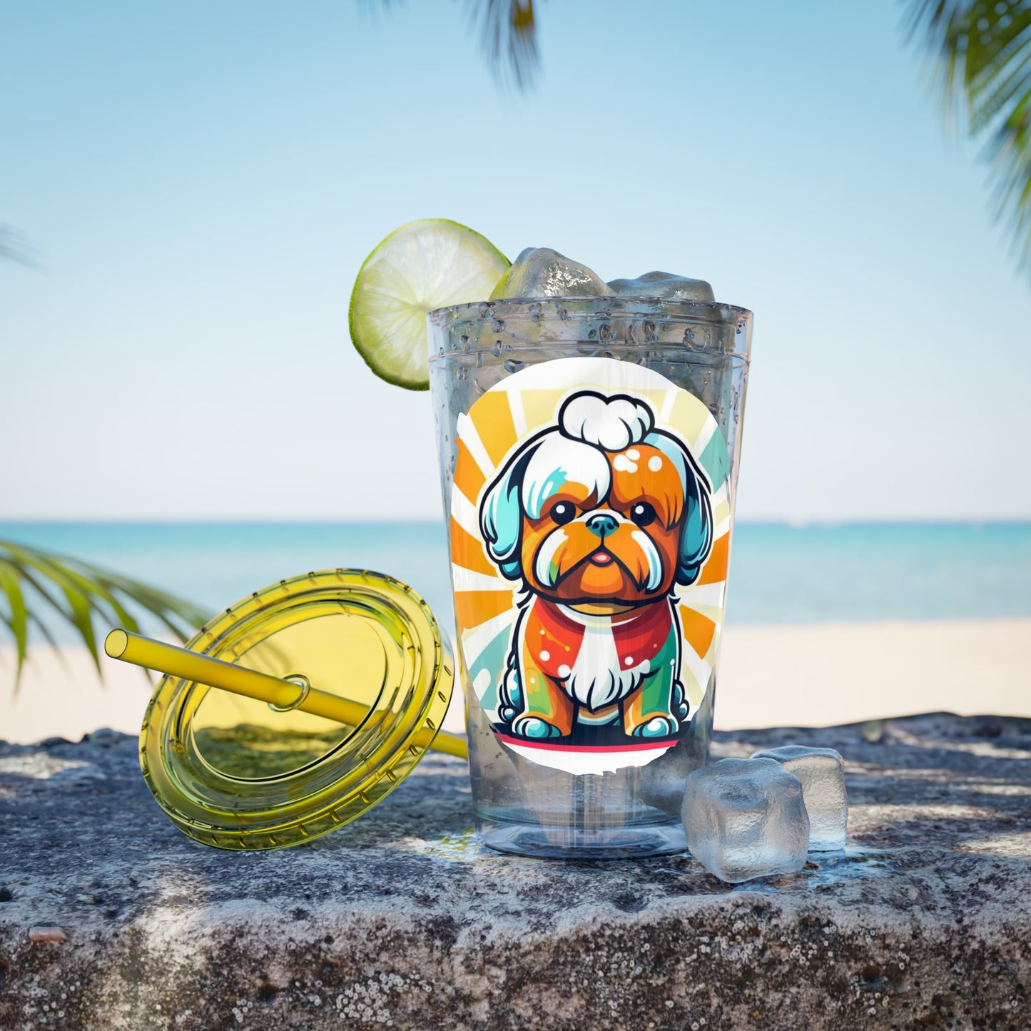 Shih Tzu 16oz. Insulated Tumbler with Straw