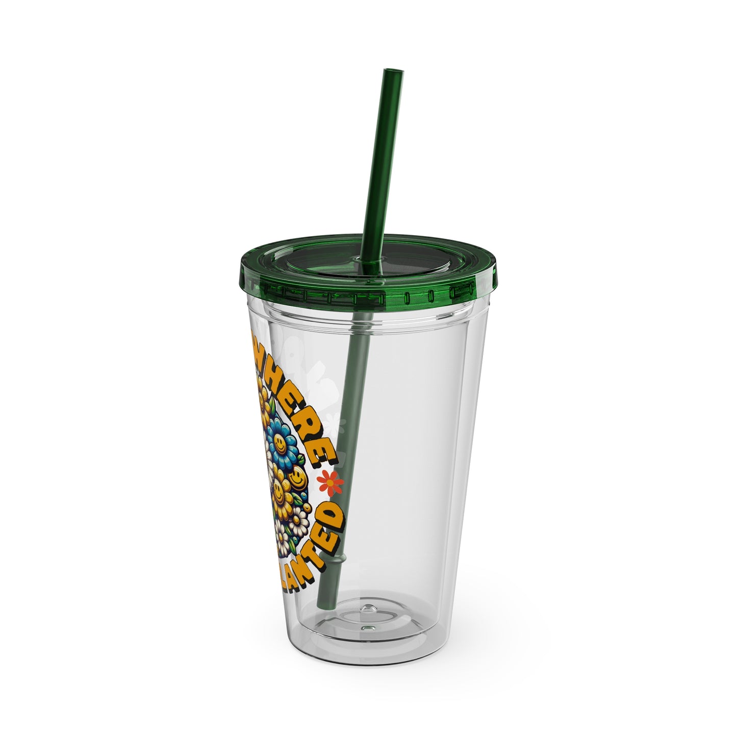 Bloom Where You’re Planted 16oz Insulated Tumbler with Straw
