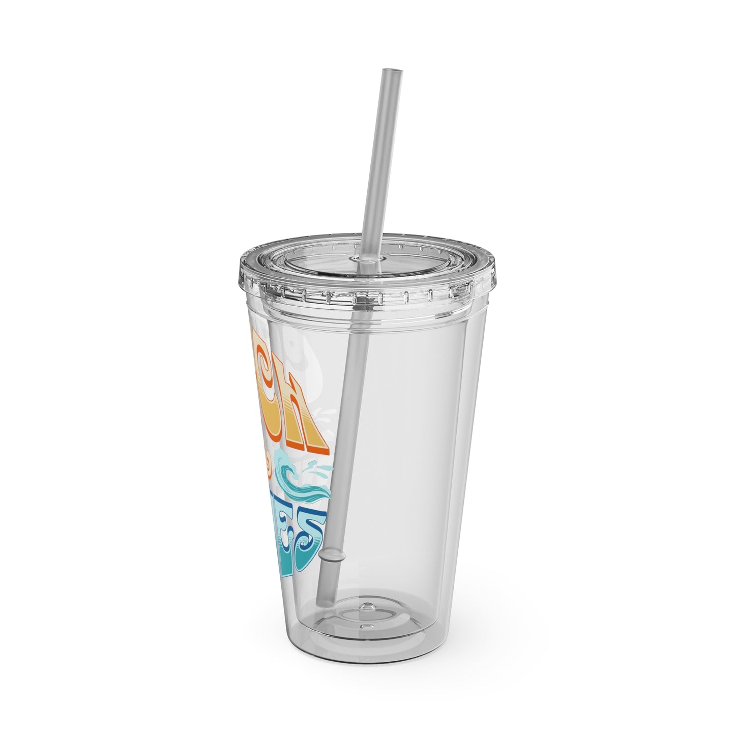 Catch the Waves 16oz Insulated Tumbler with Straw