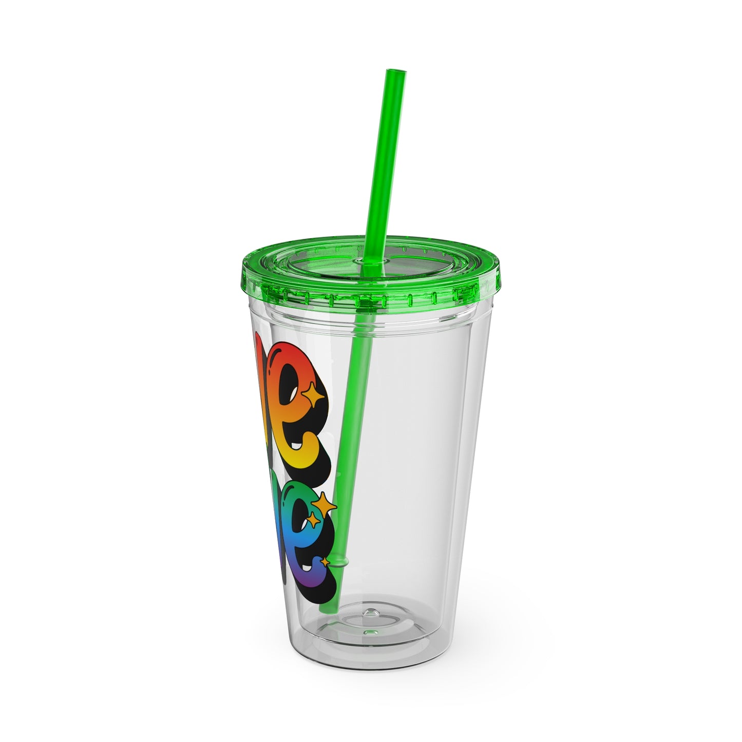 Love is Love Rainbow 16oz. Insulated Tumbler with Straw