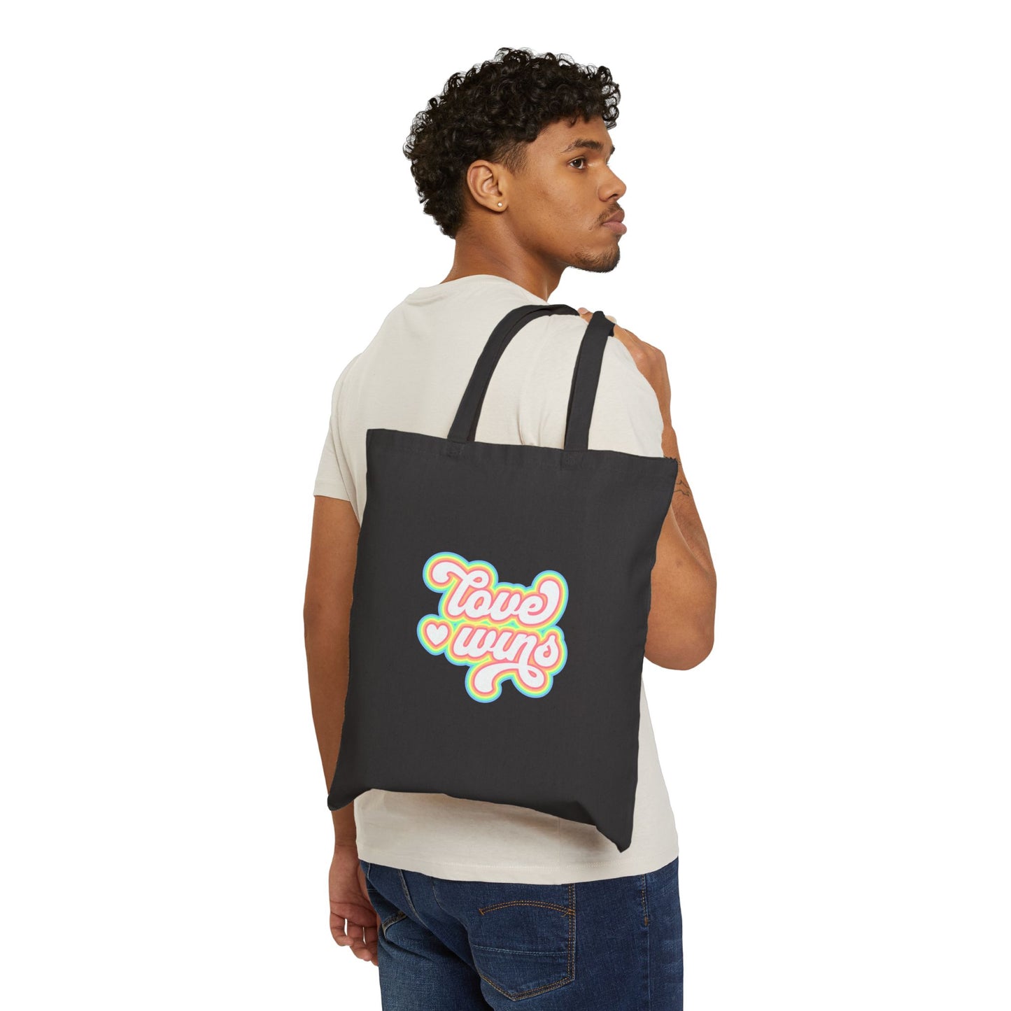Love Wins Cotton Canvas Tote Bag