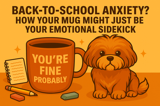 Shih Tzu alongside a funny back to school themed mug
