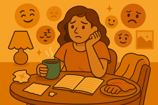 Woman looking worried due to Sunday emotions