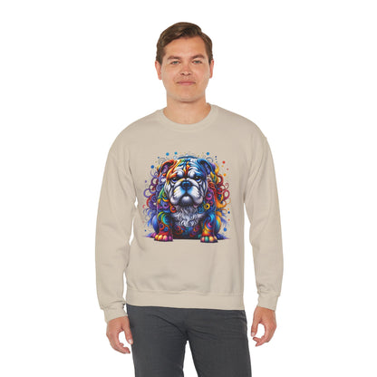 Colorful Bulldog Unisex Crewneck Sweatshirt