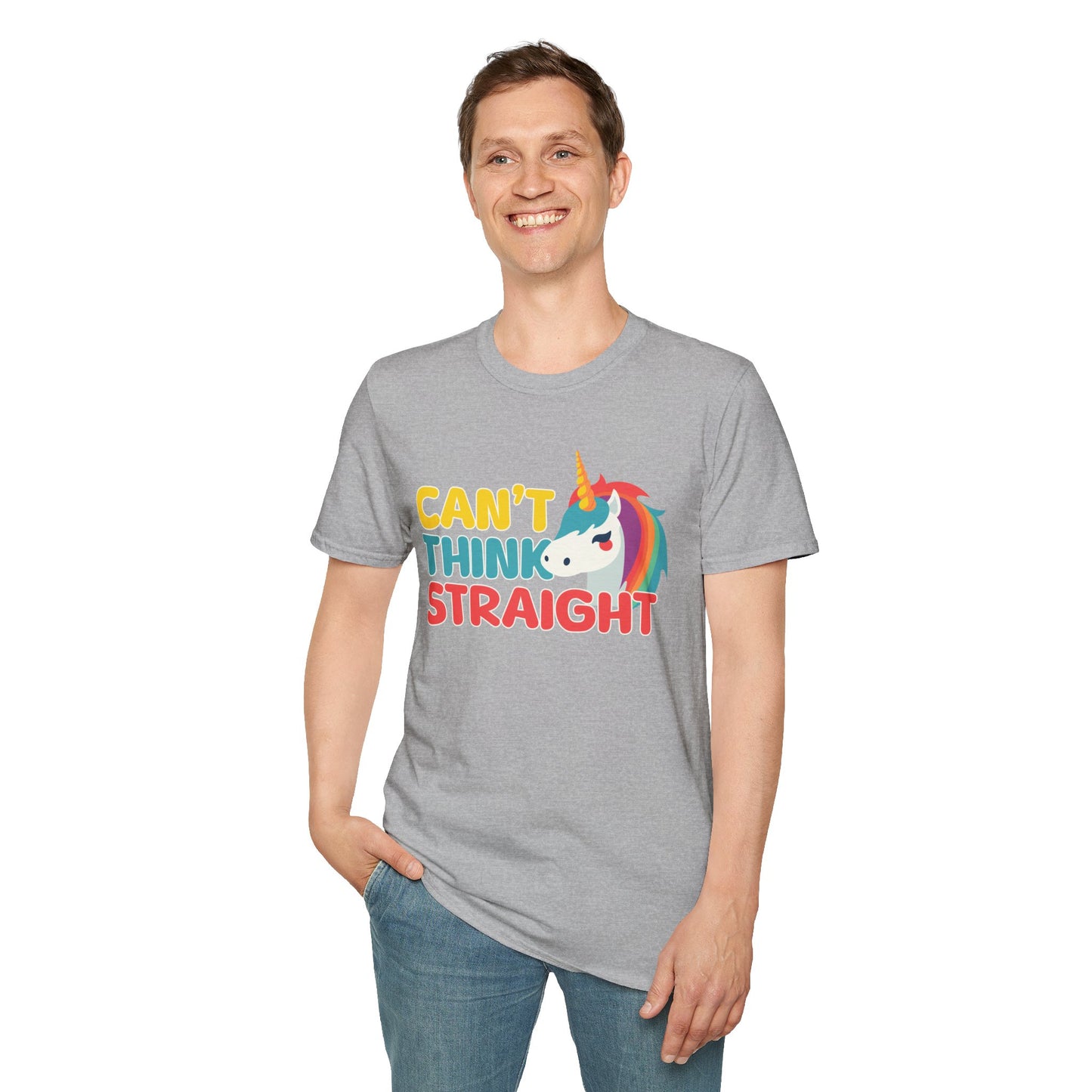Unicorn Can't Think Straight Unisex Graphic T-Shirt