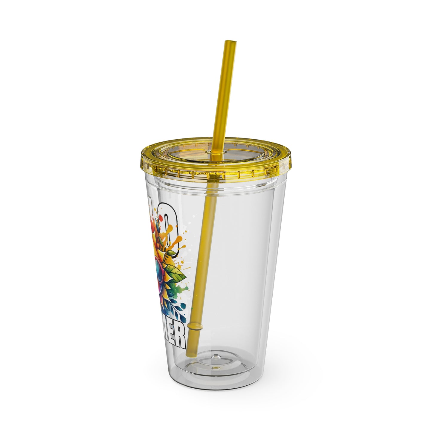 Hello Summer 16oz Insulated Tumbler with Straw