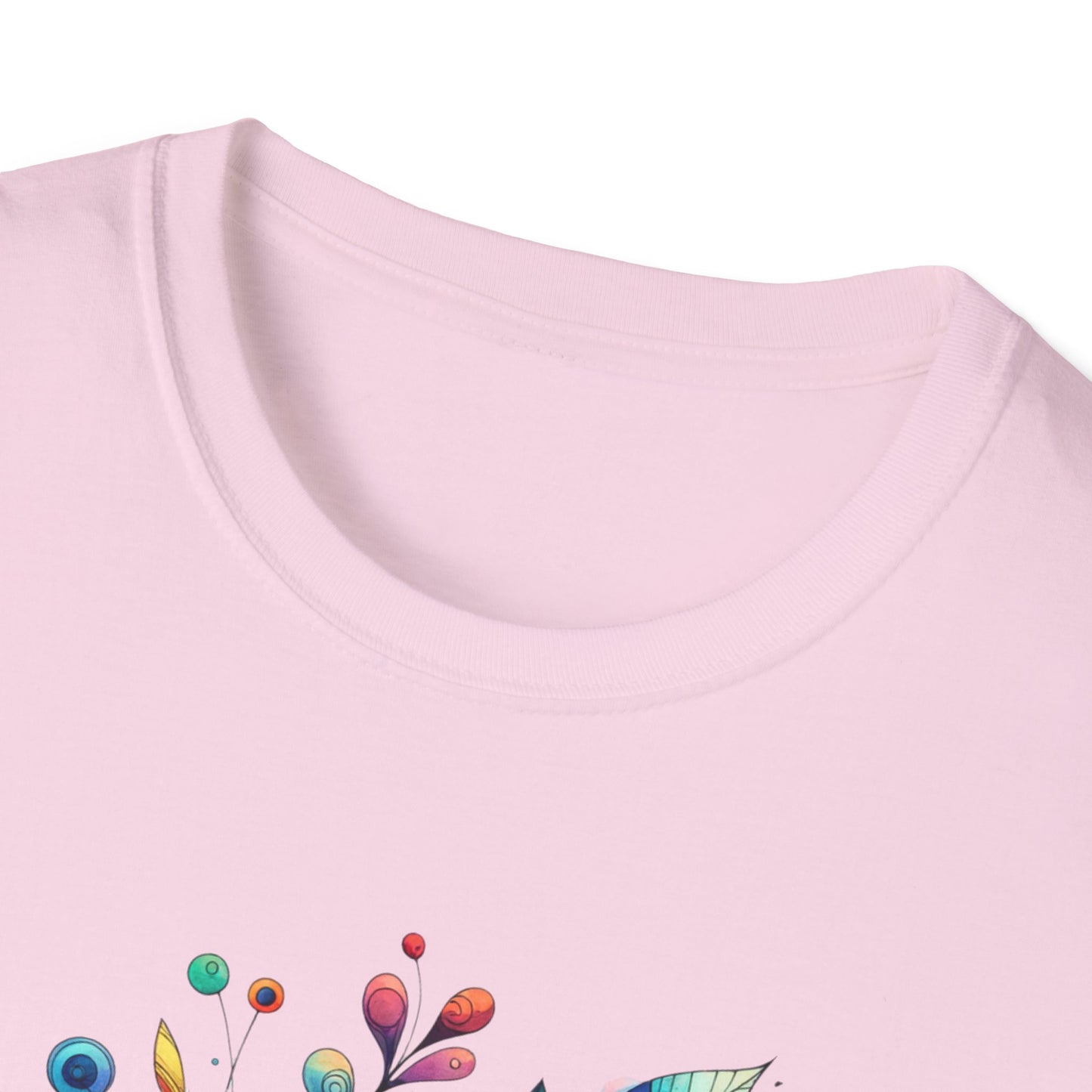 Rainbow Floral Explosion Unisex Graphic T-Shirt
