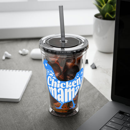 Chicken Mama 16oz Insulated Tumbler with Straw