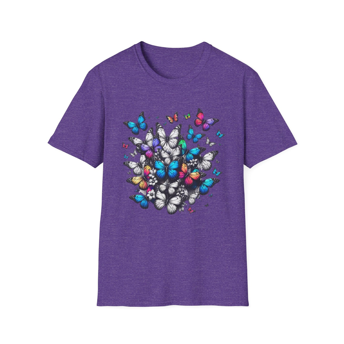 Colorful Butterfly Cluster Unisex Graphic T-Shirt
