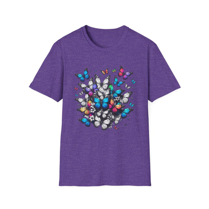 Colorful Butterfly Cluster Unisex Graphic T-Shirt