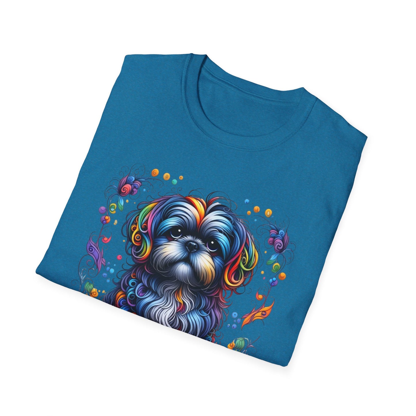 Colorful Shih Tzu Unisex Graphic T-Shirt