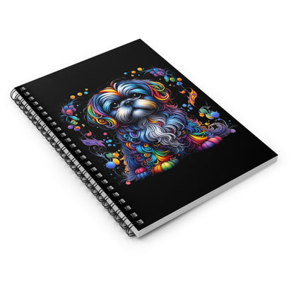 Colorful Shih Tzu Spiral Journal Notebook