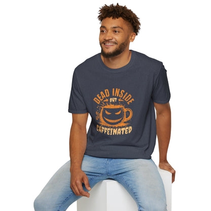 Dead Inside But Caffeinated Unisex Graphic T-Shirt