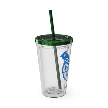Chicken Mama 16oz Insulated Tumbler with Straw