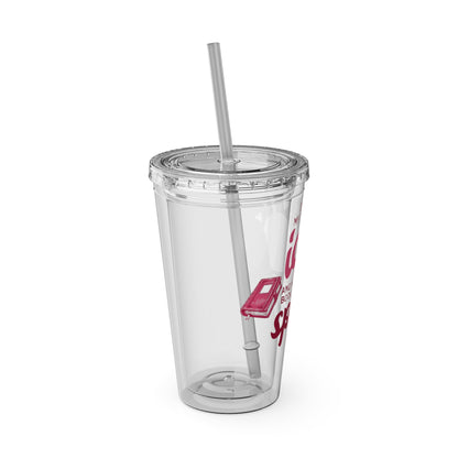 Icy Coffee & Spicy Books 16oz Insulated Tumbler with Straw