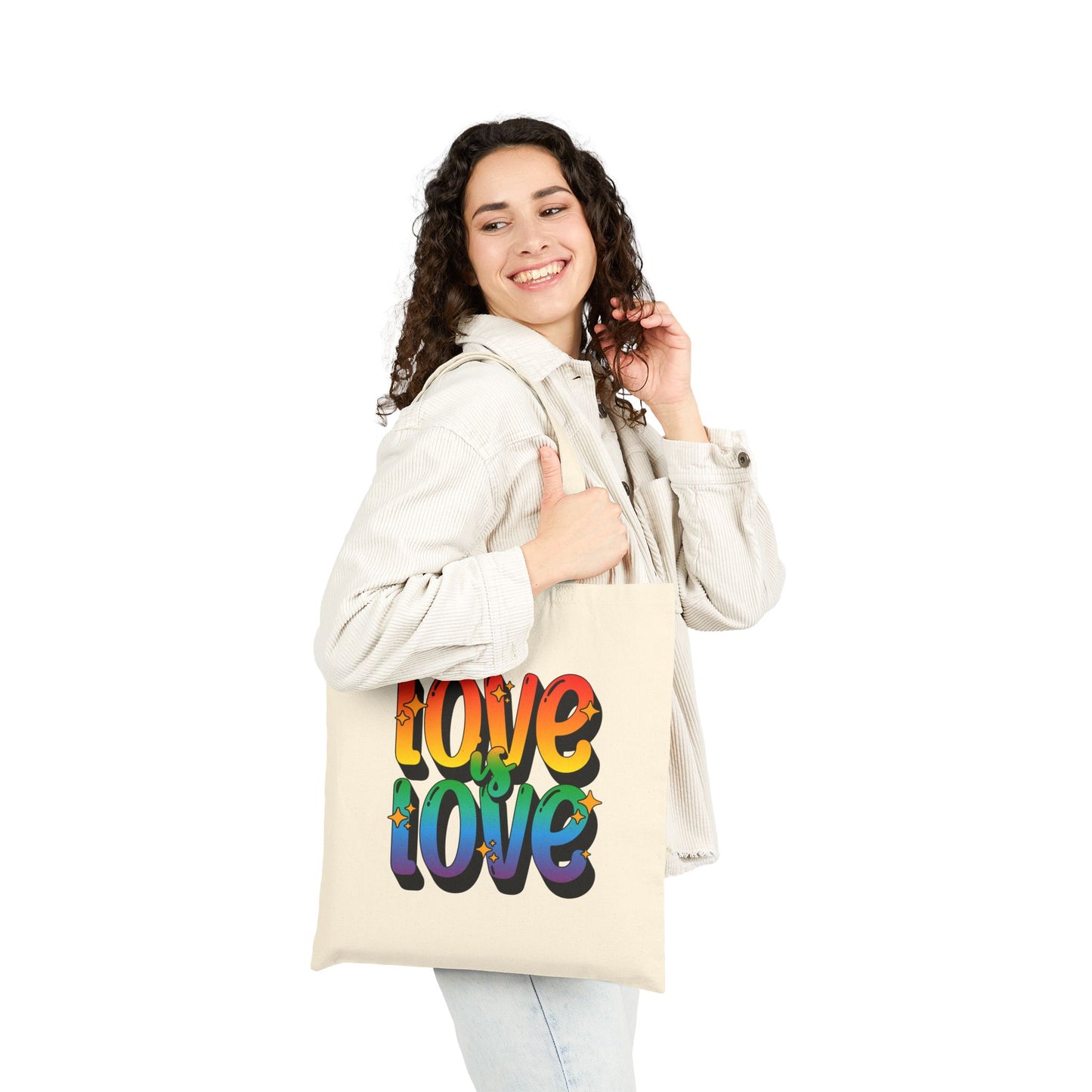 Love is Love Rainbow Canvas Tote Bag