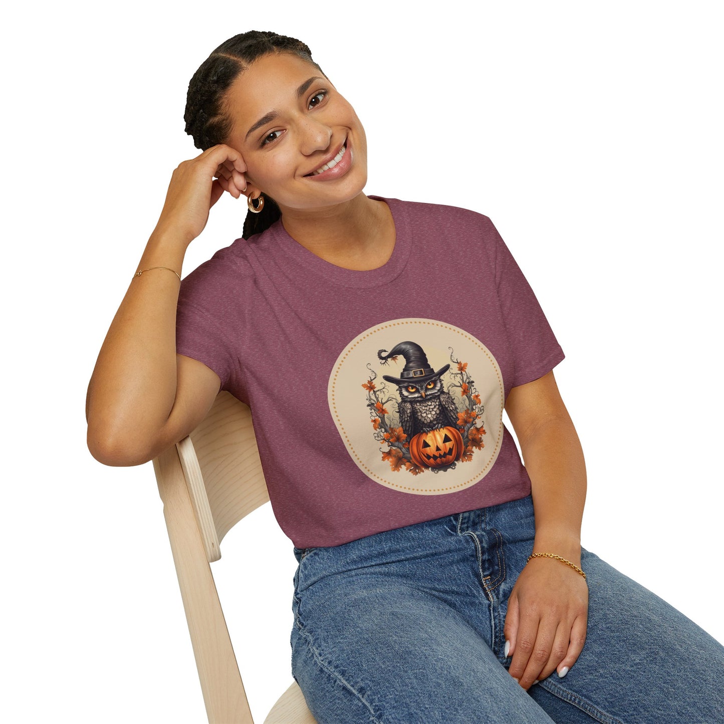 Halloween Owl Unisex Graphic T-Shirt