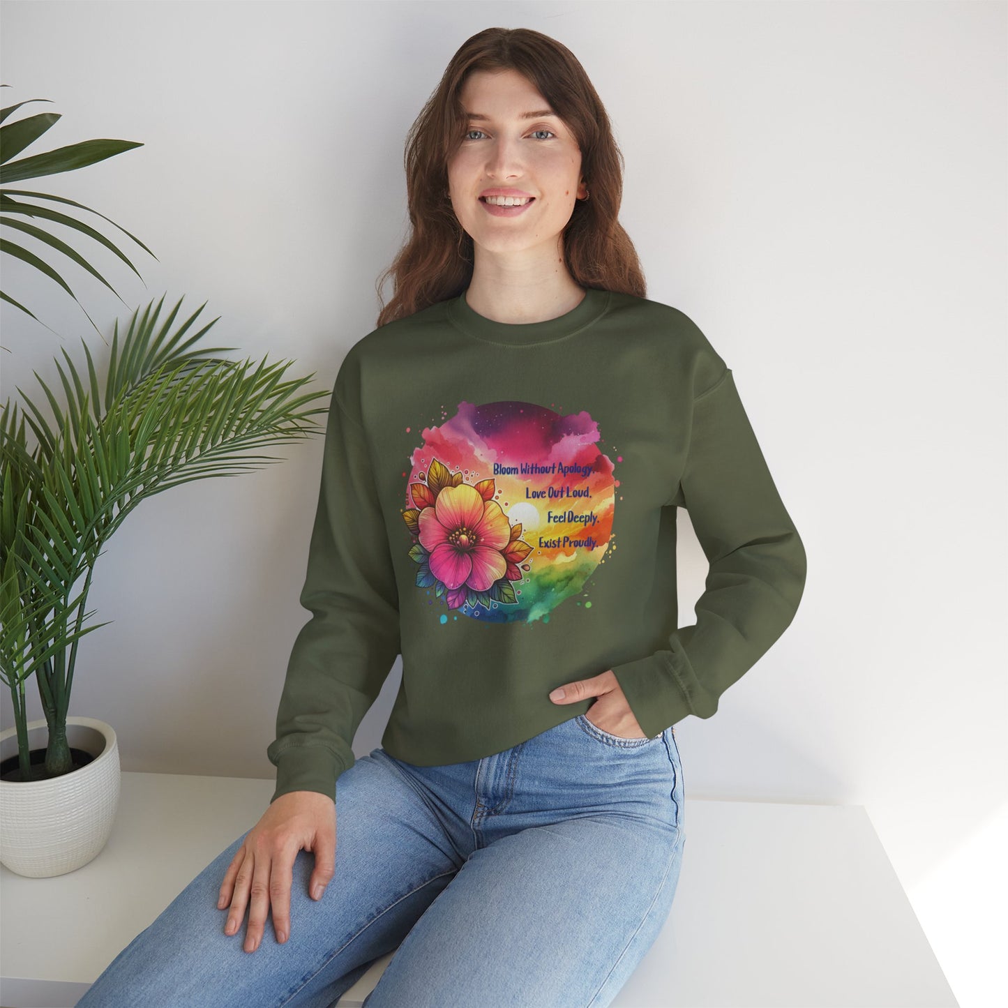 Bloom Without Apology Unisex Crewneck Sweatshirt