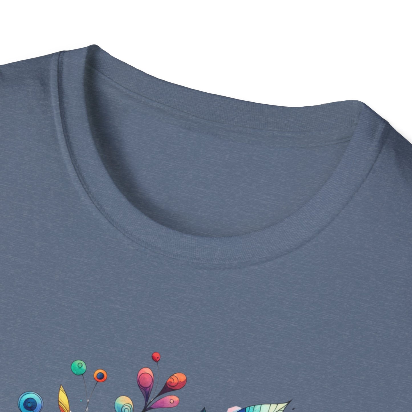 Rainbow Floral Explosion Unisex Graphic T-Shirt