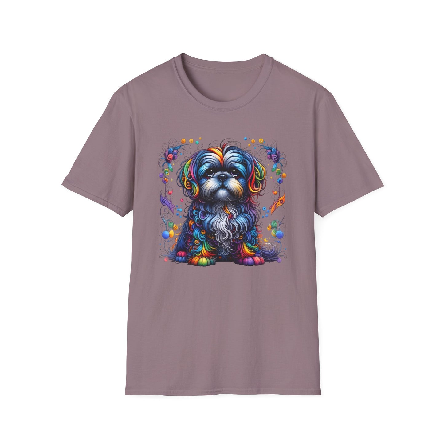 Colorful Shih Tzu Unisex Graphic T-Shirt