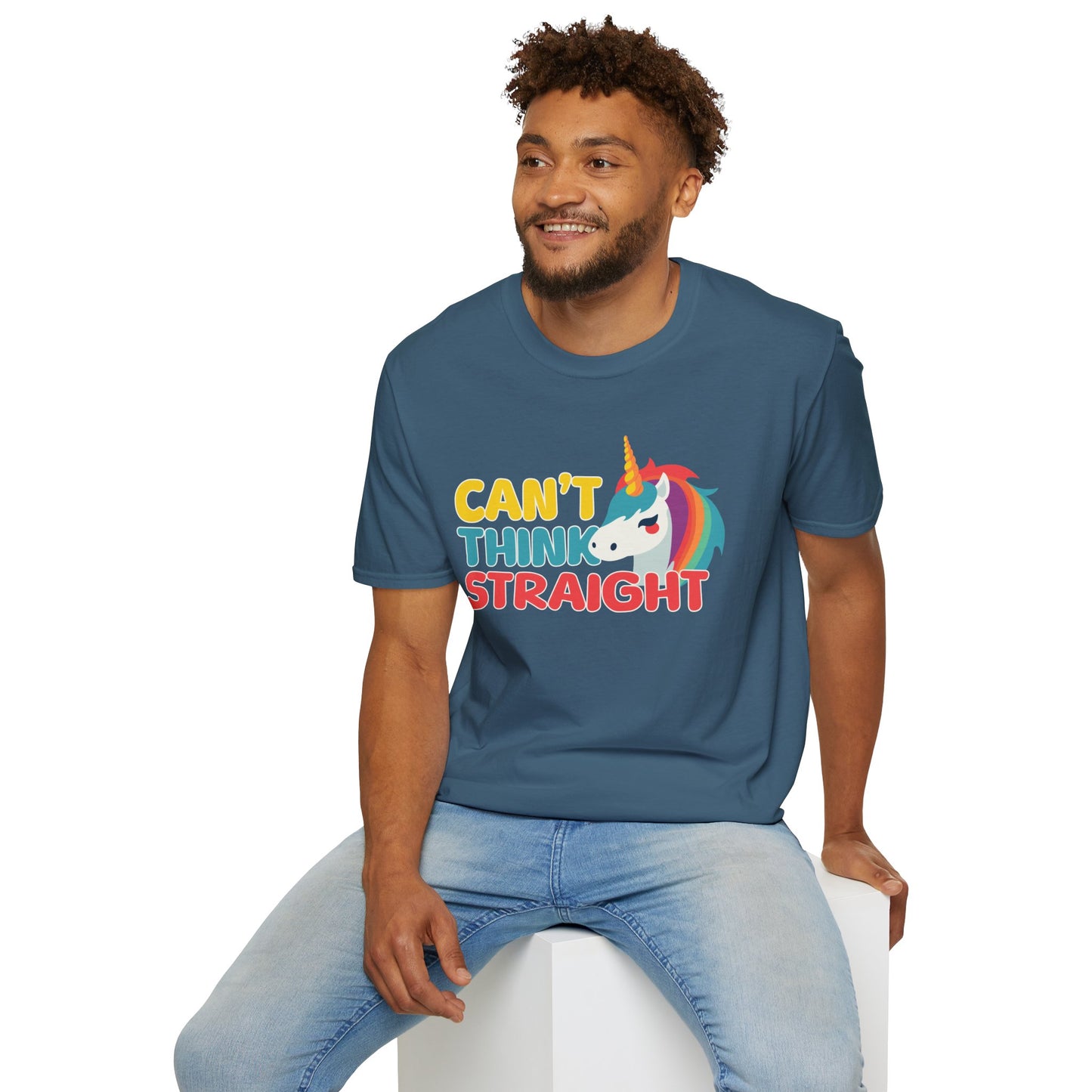 Unicorn Can't Think Straight Unisex Graphic T-Shirt