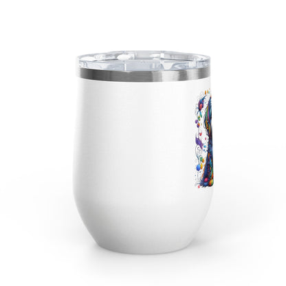 Colorful Shih Tzu 12oz Insulated Wine Tumbler