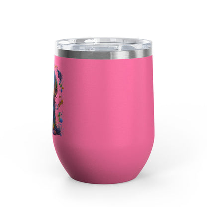 Colorful Shih Tzu 12oz Insulated Wine Tumbler