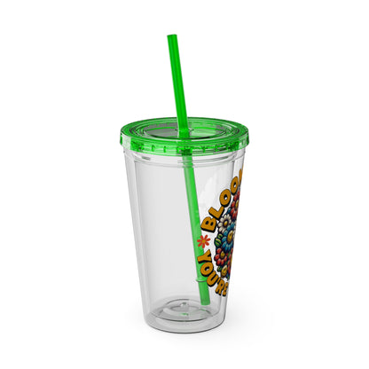 Bloom Where You’re Planted 16oz Insulated Tumbler with Straw