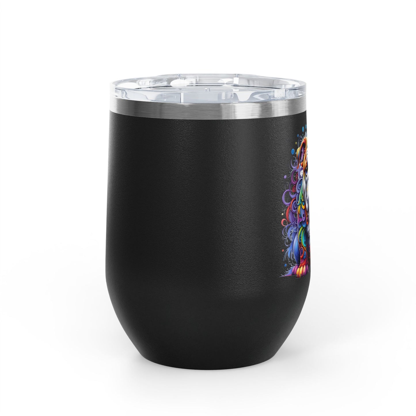 Colorful Bulldog 12oz. Insulated Wine Tumbler