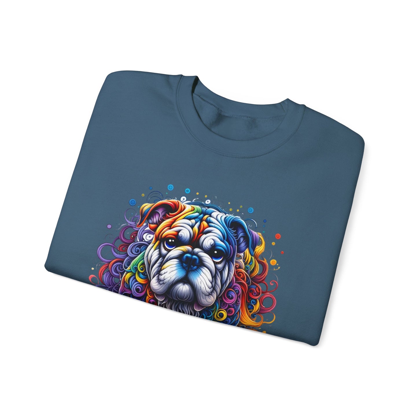 Colorful Bulldog Unisex Crewneck Sweatshirt