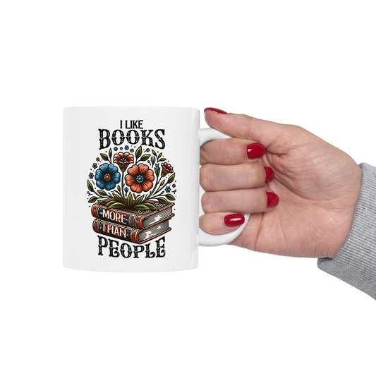 Books More Than People Ceramic Mug