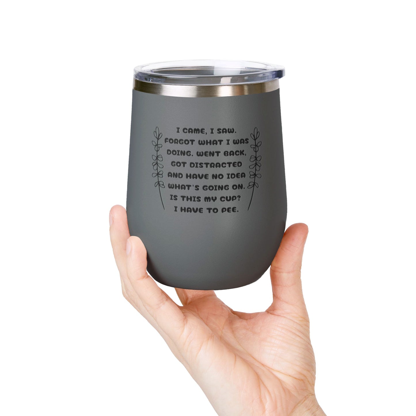 Scatterbrain 12oz Insulated Wine Tumbler
