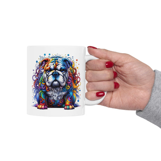 Colorful Bulldog Ceramic Mug