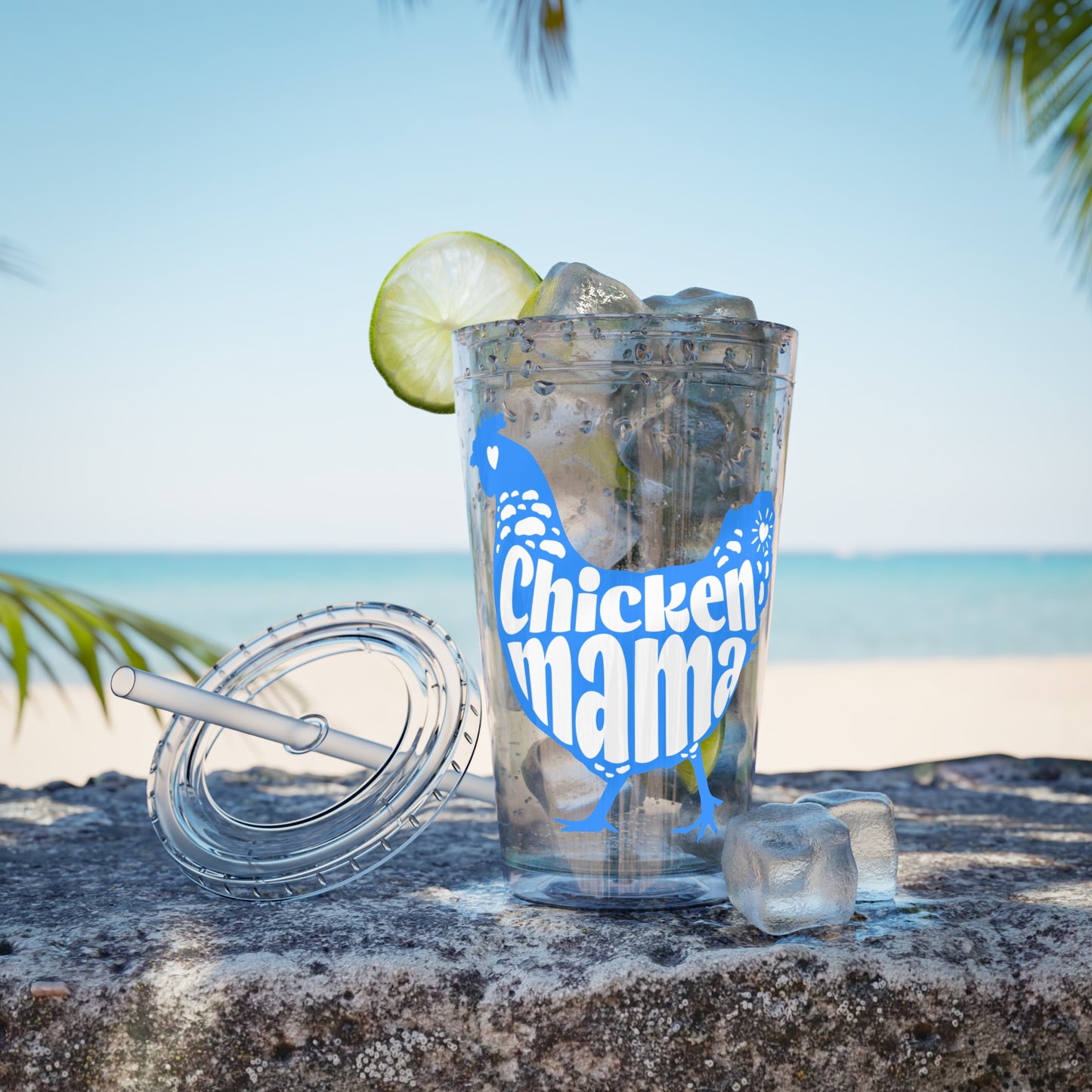 Chicken Mama 16oz Insulated Tumbler with Straw