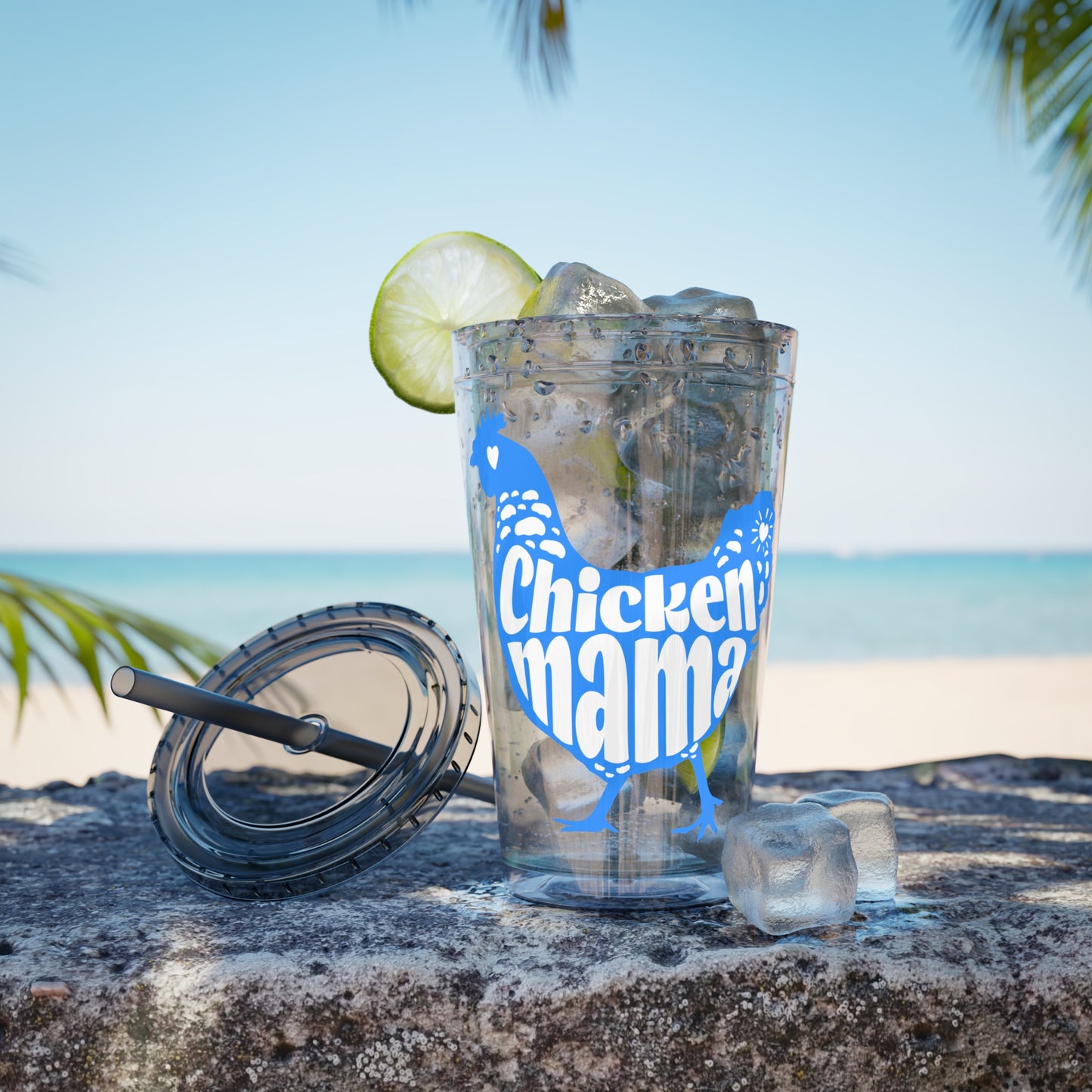 Chicken Mama 16oz Insulated Tumbler with Straw
