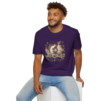 Boho Floral Moon Unisex Graphic T-Shirt
