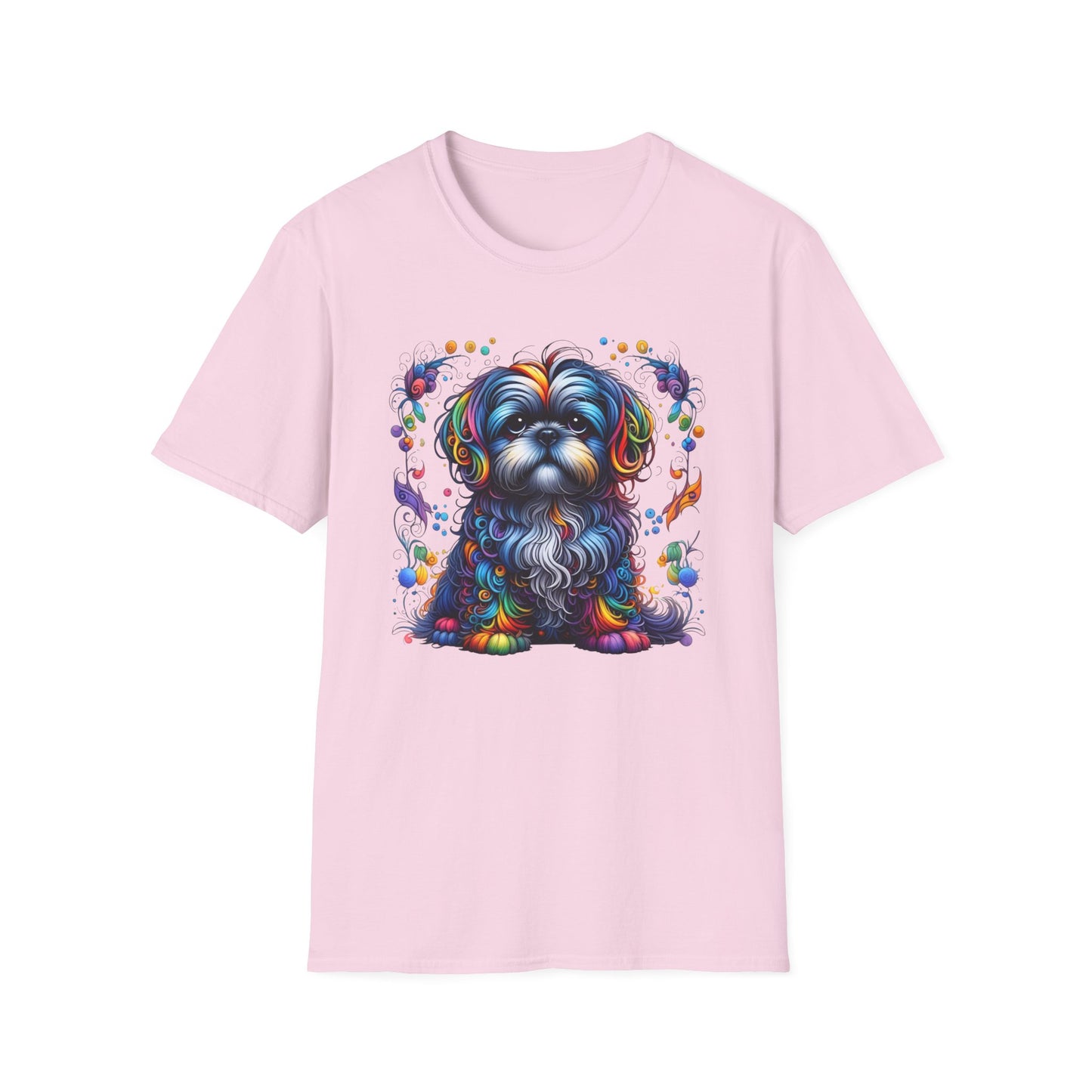 Colorful Shih Tzu Unisex Graphic T-Shirt