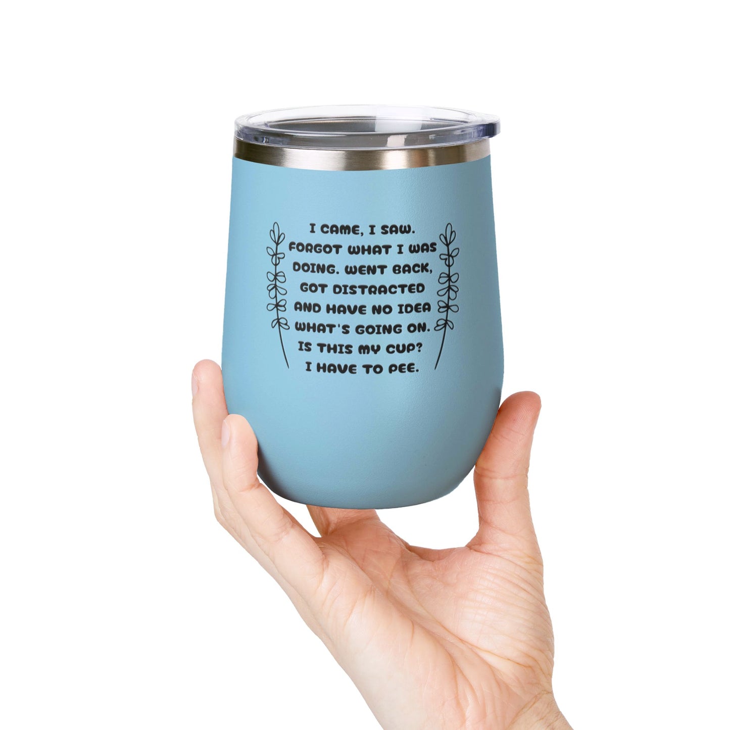 Scatterbrain 12oz Insulated Wine Tumbler