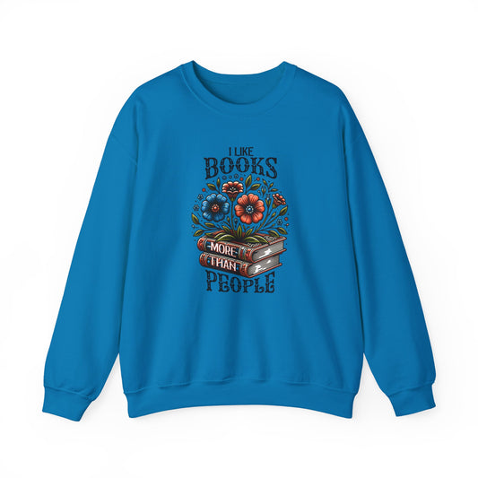Books More Than People Crewneck Sweatshirt