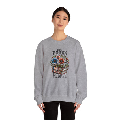 Books More Than People Crewneck Sweatshirt