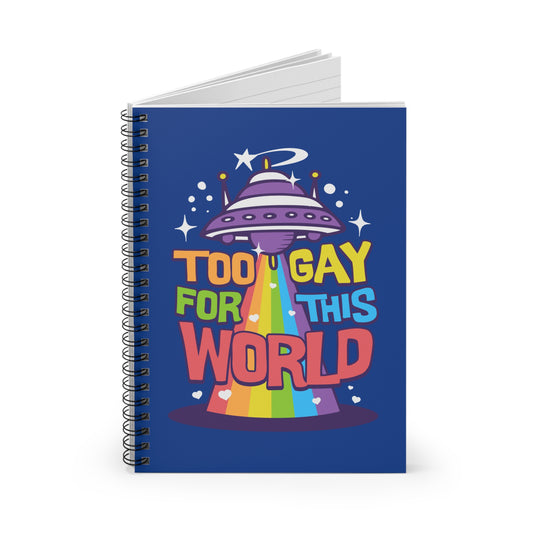 too gay for this world notebook